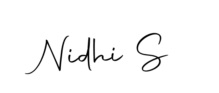 Nidhi S stylish signature style. Best Handwritten Sign (Autography-DOLnW) for my name. Handwritten Signature Collection Ideas for my name Nidhi S. Nidhi S signature style 10 images and pictures png