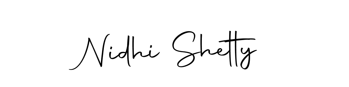 Create a beautiful signature design for name Nidhi Shetty. With this signature (Autography-DOLnW) fonts, you can make a handwritten signature for free. Nidhi Shetty signature style 10 images and pictures png