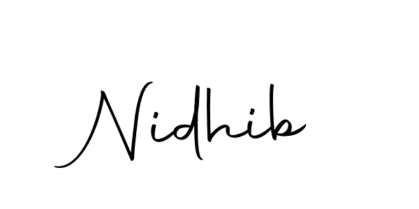Make a beautiful signature design for name Nidhib. Use this online signature maker to create a handwritten signature for free. Nidhib signature style 10 images and pictures png