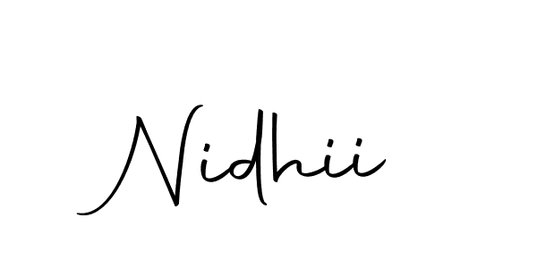 Similarly Autography-DOLnW is the best handwritten signature design. Signature creator online .You can use it as an online autograph creator for name Nidhii. Nidhii signature style 10 images and pictures png