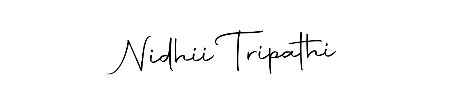 How to make Nidhii Tripathi name signature. Use Autography-DOLnW style for creating short signs online. This is the latest handwritten sign. Nidhii Tripathi signature style 10 images and pictures png