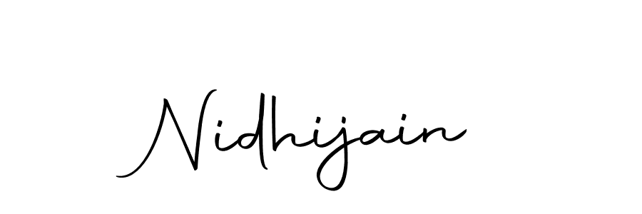 Design your own signature with our free online signature maker. With this signature software, you can create a handwritten (Autography-DOLnW) signature for name Nidhijain. Nidhijain signature style 10 images and pictures png