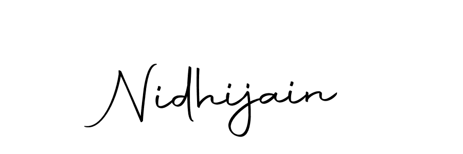 Design your own signature with our free online signature maker. With this signature software, you can create a handwritten (Autography-DOLnW) signature for name Nidhijain. Nidhijain signature style 10 images and pictures png