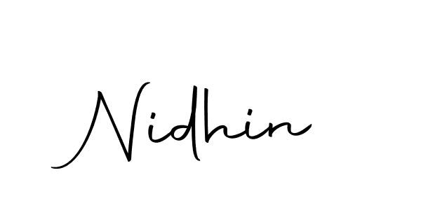 Autography-DOLnW is a professional signature style that is perfect for those who want to add a touch of class to their signature. It is also a great choice for those who want to make their signature more unique. Get Nidhin name to fancy signature for free. Nidhin signature style 10 images and pictures png