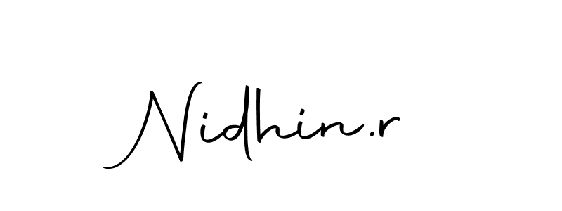 How to Draw Nidhin.r signature style? Autography-DOLnW is a latest design signature styles for name Nidhin.r. Nidhin.r signature style 10 images and pictures png