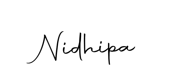 You should practise on your own different ways (Autography-DOLnW) to write your name (Nidhipa) in signature. don't let someone else do it for you. Nidhipa signature style 10 images and pictures png
