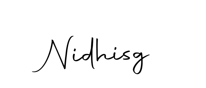 How to make Nidhisg name signature. Use Autography-DOLnW style for creating short signs online. This is the latest handwritten sign. Nidhisg signature style 10 images and pictures png