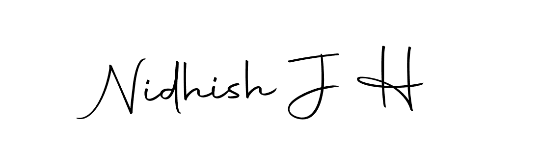 The best way (Autography-DOLnW) to make a short signature is to pick only two or three words in your name. The name Nidhish J H include a total of six letters. For converting this name. Nidhish J H signature style 10 images and pictures png