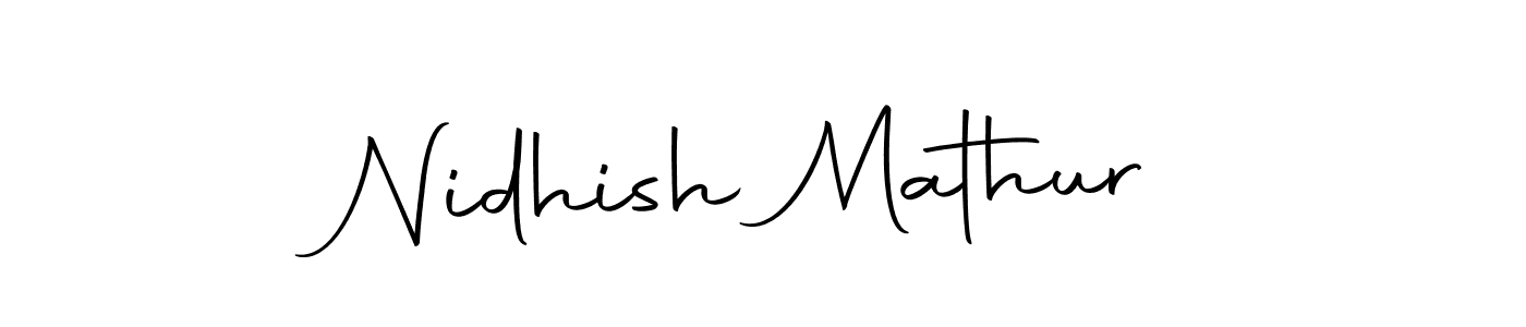 Here are the top 10 professional signature styles for the name Nidhish Mathur. These are the best autograph styles you can use for your name. Nidhish Mathur signature style 10 images and pictures png