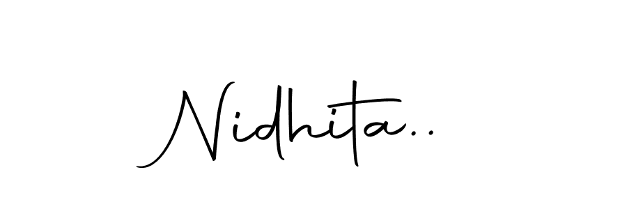 Make a beautiful signature design for name Nidhita... With this signature (Autography-DOLnW) style, you can create a handwritten signature for free. Nidhita.. signature style 10 images and pictures png