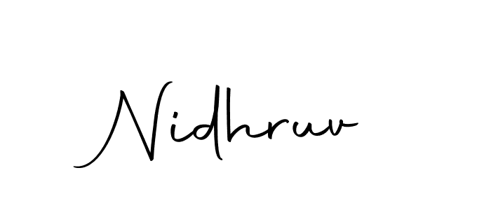 You can use this online signature creator to create a handwritten signature for the name Nidhruv. This is the best online autograph maker. Nidhruv signature style 10 images and pictures png