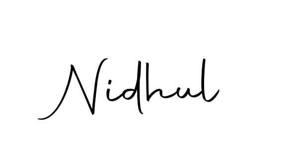 How to Draw Nidhul signature style? Autography-DOLnW is a latest design signature styles for name Nidhul. Nidhul signature style 10 images and pictures png