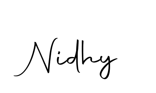 How to make Nidhy name signature. Use Autography-DOLnW style for creating short signs online. This is the latest handwritten sign. Nidhy signature style 10 images and pictures png