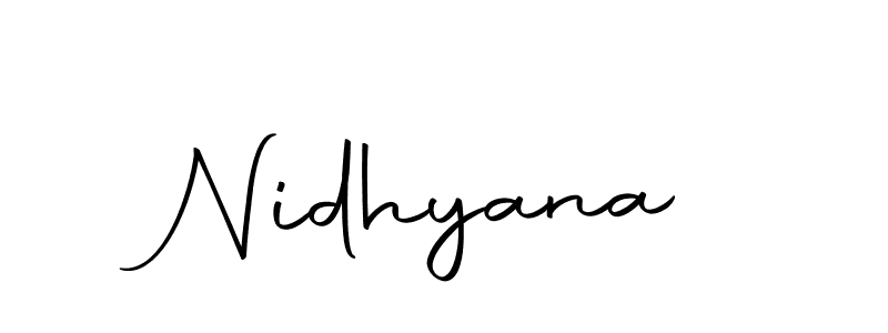 How to make Nidhyana name signature. Use Autography-DOLnW style for creating short signs online. This is the latest handwritten sign. Nidhyana signature style 10 images and pictures png