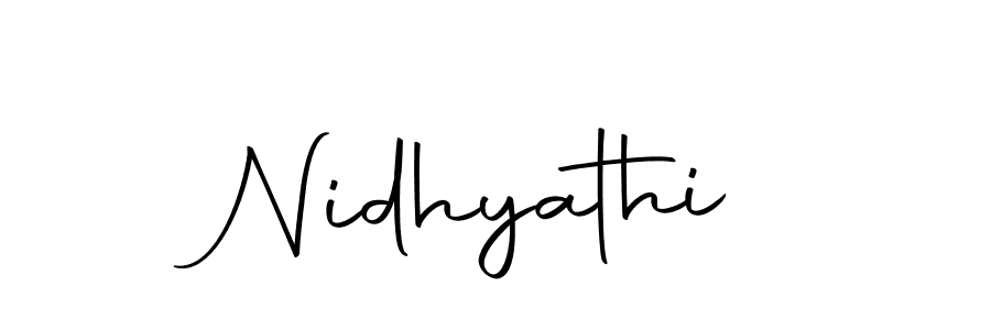 Make a beautiful signature design for name Nidhyathi. Use this online signature maker to create a handwritten signature for free. Nidhyathi signature style 10 images and pictures png