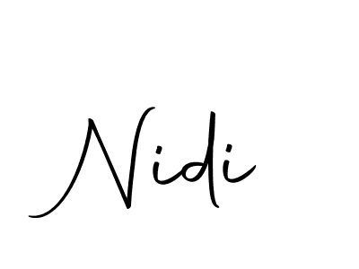 Create a beautiful signature design for name Nidi. With this signature (Autography-DOLnW) fonts, you can make a handwritten signature for free. Nidi signature style 10 images and pictures png