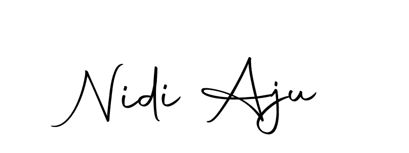 Similarly Autography-DOLnW is the best handwritten signature design. Signature creator online .You can use it as an online autograph creator for name Nidi Aju. Nidi Aju signature style 10 images and pictures png