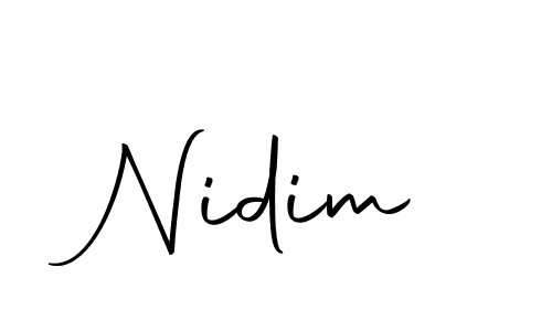 How to make Nidim name signature. Use Autography-DOLnW style for creating short signs online. This is the latest handwritten sign. Nidim signature style 10 images and pictures png