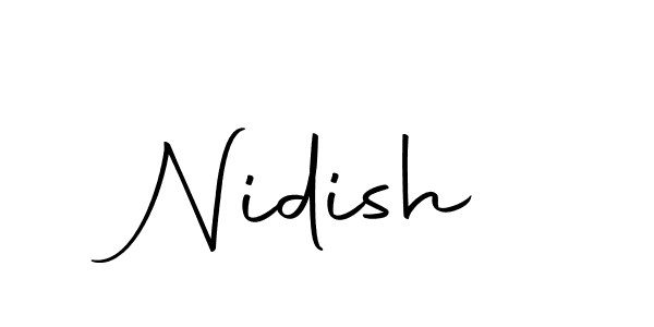 Make a beautiful signature design for name Nidish. With this signature (Autography-DOLnW) style, you can create a handwritten signature for free. Nidish signature style 10 images and pictures png
