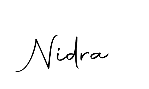 How to make Nidra name signature. Use Autography-DOLnW style for creating short signs online. This is the latest handwritten sign. Nidra signature style 10 images and pictures png