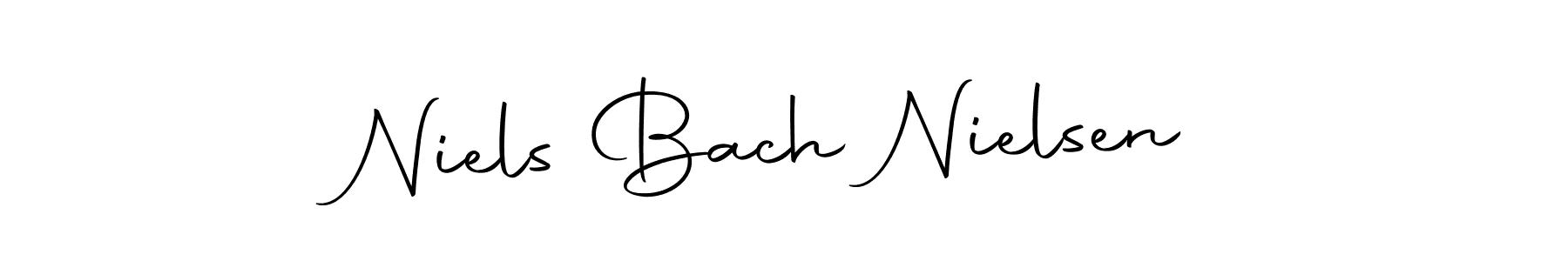 How to make Niels Bach Nielsen name signature. Use Autography-DOLnW style for creating short signs online. This is the latest handwritten sign. Niels Bach Nielsen signature style 10 images and pictures png