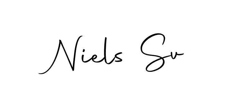 How to make Niels Sv name signature. Use Autography-DOLnW style for creating short signs online. This is the latest handwritten sign. Niels Sv signature style 10 images and pictures png