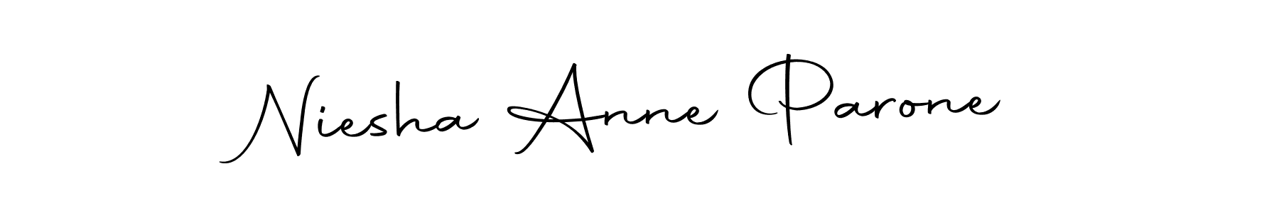 Create a beautiful signature design for name Niesha Anne Parone. With this signature (Autography-DOLnW) fonts, you can make a handwritten signature for free. Niesha Anne Parone signature style 10 images and pictures png