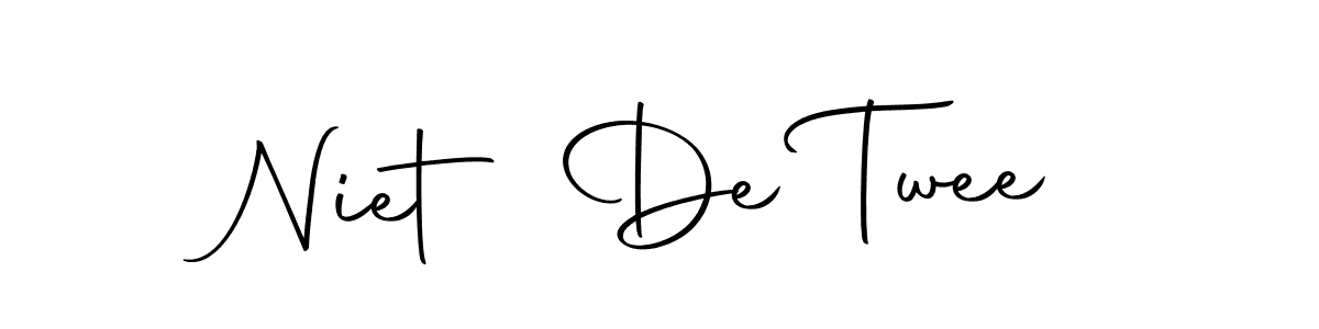 Similarly Autography-DOLnW is the best handwritten signature design. Signature creator online .You can use it as an online autograph creator for name Niet De Twee. Niet De Twee signature style 10 images and pictures png