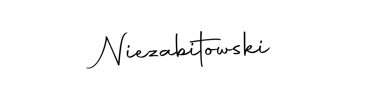 Make a beautiful signature design for name Niezabitowski. With this signature (Autography-DOLnW) style, you can create a handwritten signature for free. Niezabitowski signature style 10 images and pictures png