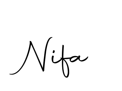 You should practise on your own different ways (Autography-DOLnW) to write your name (Nifa) in signature. don't let someone else do it for you. Nifa signature style 10 images and pictures png