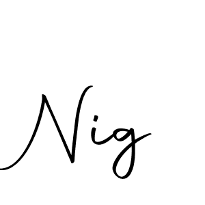 You should practise on your own different ways (Autography-DOLnW) to write your name (Nig) in signature. don't let someone else do it for you. Nig signature style 10 images and pictures png