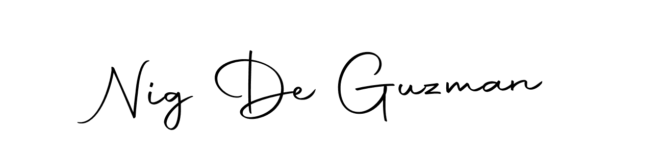 Make a beautiful signature design for name Nig De Guzman. With this signature (Autography-DOLnW) style, you can create a handwritten signature for free. Nig De Guzman signature style 10 images and pictures png