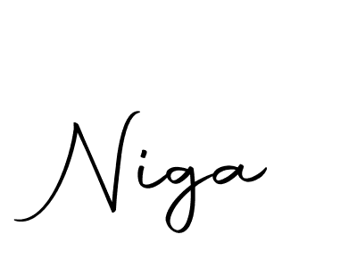 Use a signature maker to create a handwritten signature online. With this signature software, you can design (Autography-DOLnW) your own signature for name Niga. Niga signature style 10 images and pictures png