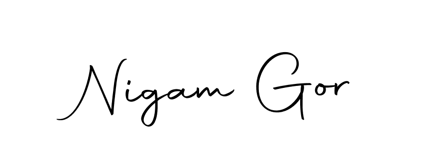 The best way (Autography-DOLnW) to make a short signature is to pick only two or three words in your name. The name Nigam Gor include a total of six letters. For converting this name. Nigam Gor signature style 10 images and pictures png