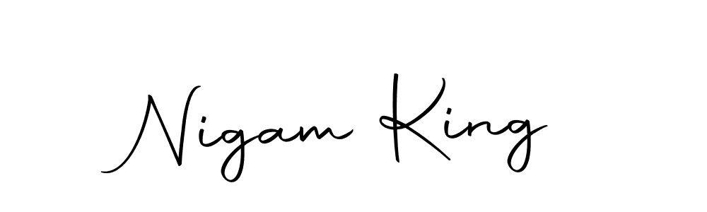 Make a beautiful signature design for name Nigam King. Use this online signature maker to create a handwritten signature for free. Nigam King signature style 10 images and pictures png