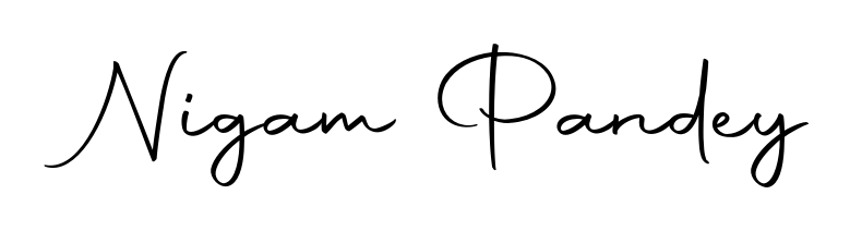 How to make Nigam Pandey name signature. Use Autography-DOLnW style for creating short signs online. This is the latest handwritten sign. Nigam Pandey signature style 10 images and pictures png