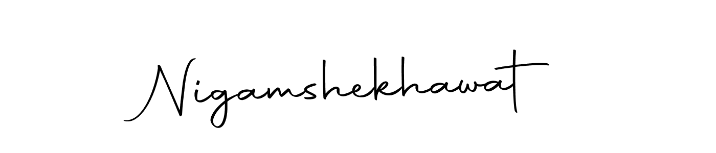 Make a beautiful signature design for name Nigamshekhawat. With this signature (Autography-DOLnW) style, you can create a handwritten signature for free. Nigamshekhawat signature style 10 images and pictures png