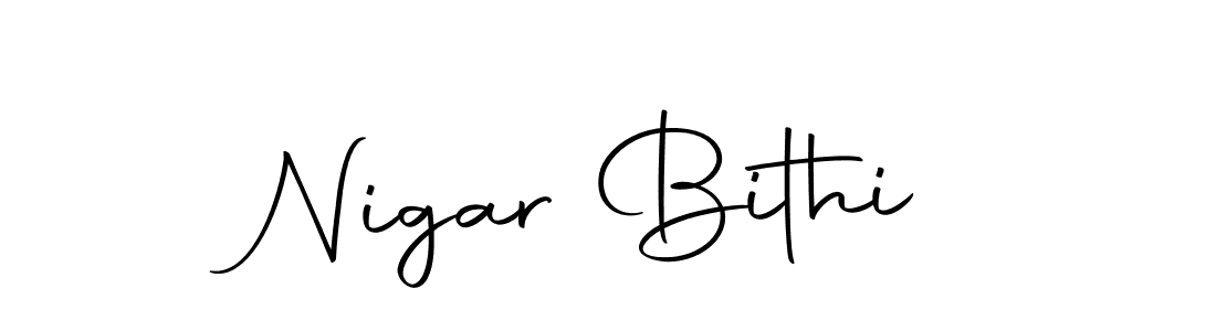 The best way (Autography-DOLnW) to make a short signature is to pick only two or three words in your name. The name Nigar Bithi include a total of six letters. For converting this name. Nigar Bithi signature style 10 images and pictures png