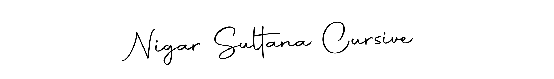 Make a beautiful signature design for name Nigar Sultana Cursive. With this signature (Autography-DOLnW) style, you can create a handwritten signature for free. Nigar Sultana Cursive signature style 10 images and pictures png