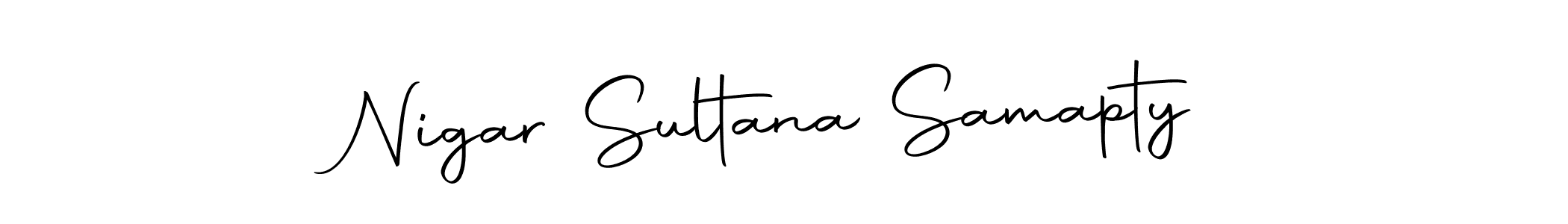 How to make Nigar Sultana Samapty signature? Autography-DOLnW is a professional autograph style. Create handwritten signature for Nigar Sultana Samapty name. Nigar Sultana Samapty signature style 10 images and pictures png