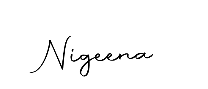 Nigeena stylish signature style. Best Handwritten Sign (Autography-DOLnW) for my name. Handwritten Signature Collection Ideas for my name Nigeena. Nigeena signature style 10 images and pictures png