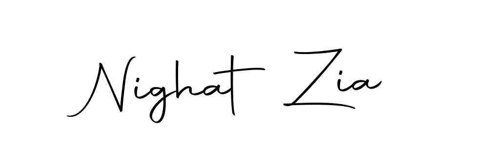 Make a beautiful signature design for name Nighat Zia. With this signature (Autography-DOLnW) style, you can create a handwritten signature for free. Nighat Zia signature style 10 images and pictures png