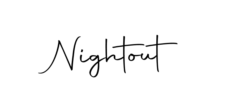 Nightout stylish signature style. Best Handwritten Sign (Autography-DOLnW) for my name. Handwritten Signature Collection Ideas for my name Nightout. Nightout signature style 10 images and pictures png