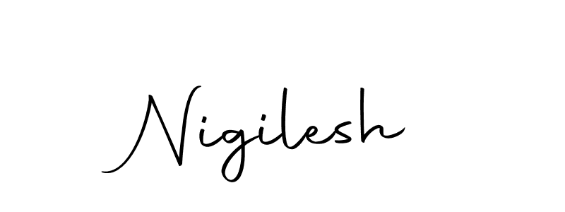 Use a signature maker to create a handwritten signature online. With this signature software, you can design (Autography-DOLnW) your own signature for name Nigilesh. Nigilesh signature style 10 images and pictures png
