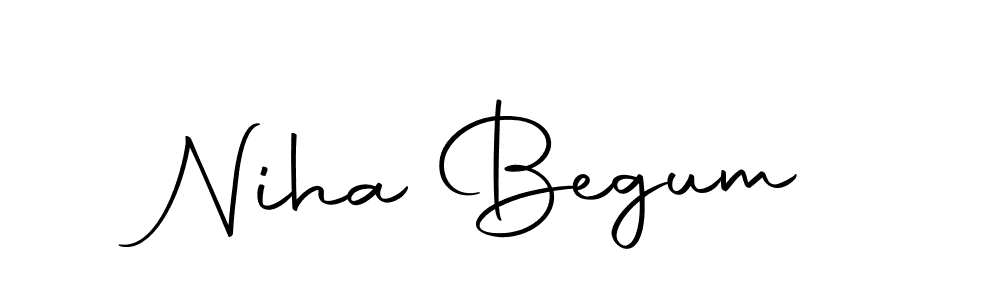 You should practise on your own different ways (Autography-DOLnW) to write your name (Niha Begum) in signature. don't let someone else do it for you. Niha Begum signature style 10 images and pictures png