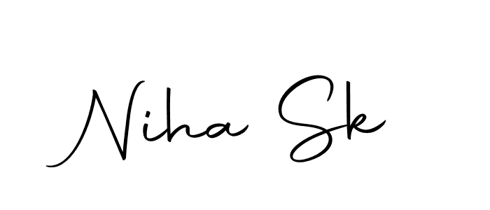 Create a beautiful signature design for name Niha Sk. With this signature (Autography-DOLnW) fonts, you can make a handwritten signature for free. Niha Sk signature style 10 images and pictures png