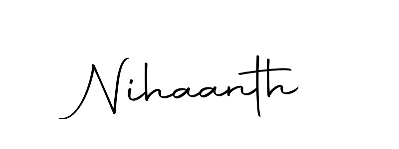 Use a signature maker to create a handwritten signature online. With this signature software, you can design (Autography-DOLnW) your own signature for name Nihaanth. Nihaanth signature style 10 images and pictures png