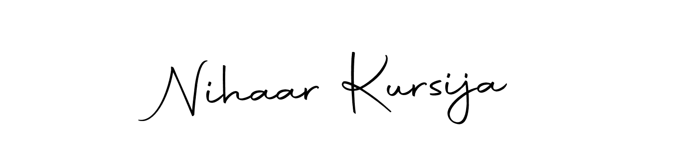 You should practise on your own different ways (Autography-DOLnW) to write your name (Nihaar Kursija) in signature. don't let someone else do it for you. Nihaar Kursija signature style 10 images and pictures png