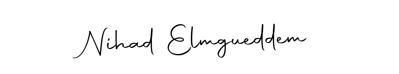 You should practise on your own different ways (Autography-DOLnW) to write your name (Nihad Elmgueddem) in signature. don't let someone else do it for you. Nihad Elmgueddem signature style 10 images and pictures png