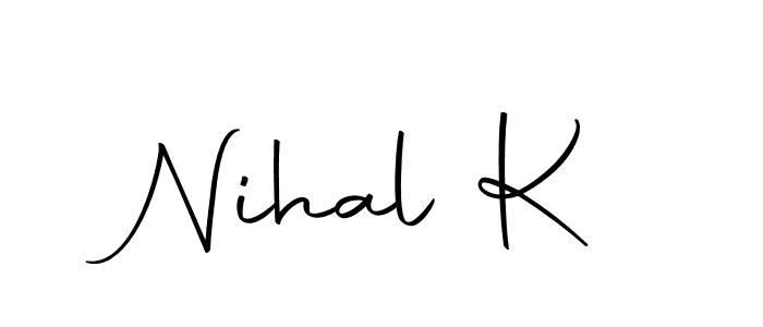 You can use this online signature creator to create a handwritten signature for the name Nihal K. This is the best online autograph maker. Nihal K signature style 10 images and pictures png